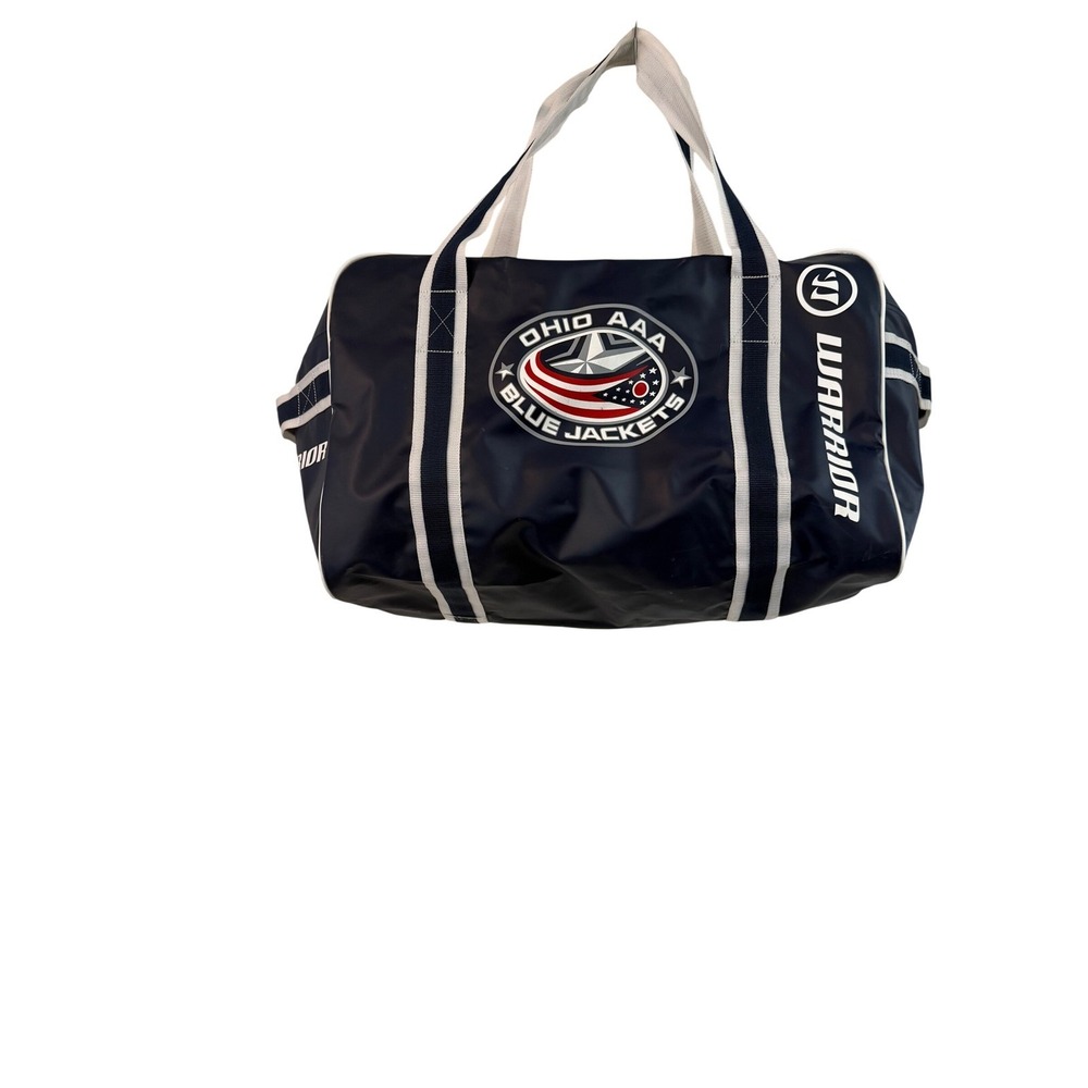 Warrior Ohio AAA Blue Jackets Hockey Duffel Bag Navy Blue Vinyl Travel Gear